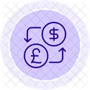 Money Conversion Black Outline Icon Icon