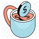 Money Cup Money Mug Currency Cup Icon