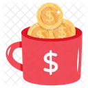 Dollars Money Cup Cash Cup Icon