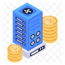 Money Server Money Datacenter Money Data Storage Icon
