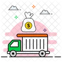 Bank Delivery Services Cash Delivery Banking Vehicle Icon