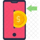 Dollar Coin Mobile Phone Left Arrow Icon