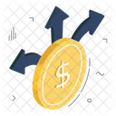 Money Direction Financial Direction Money Outflow Icon