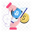 Money Exchange Bitcoin Exchange Bitcoin Trading Icon