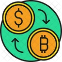 Money Exchange Dollar Bitcoin Icon