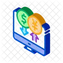 Computer Currency Exchange Icon