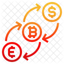 Exchange Dollar Bitcoin Crypto Digital Money Cryptocurrency Icon