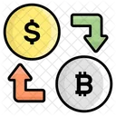 Money Exchange Bitcoin Icon