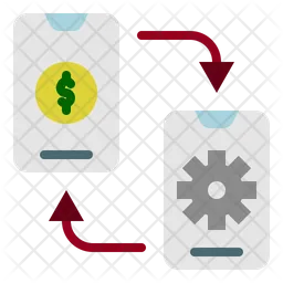 Money Exchange Process  Icon