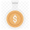Money Experiment Flask Dollar In Flask Icon