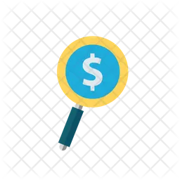 Money Finder Magnifying  Icon
