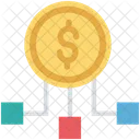 Dollar Hierarchy Share Network Icon