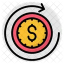 Money Flow Financial Flow Dollar Flow Icon