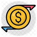 Money Flow Financial Flow Dollar Flow Icon