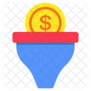 Money Funnel Currency Funnel Cash Funnel Icon