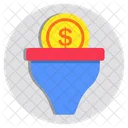 Money Funnel Currency Funnel Cash Funnel Icon