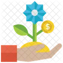 Money Growth Dollar Plant Business Growth Icon
