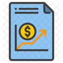 File Business Money Growth Financial Report Icon