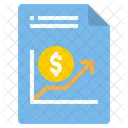 File Business Money Growth Financial Report Icon