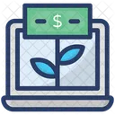 Money Plant Online Money Growth Business Development Icon