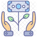 Money Growth Hand Growing Icon