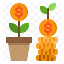 Money Growth Growth Plant Icon
