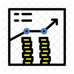 Money Growth Graph Icon Of Colored Outline Style Available In Svg Png Eps Ai Icon Fonts