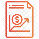 File Business Money Growth Financial Report Icon