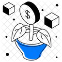 Financial Growth Money Growth Plant Icon