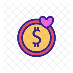 Money Heart  Icon