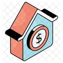 Money House Money Home Money Building Icon