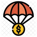 Money Protection Hot Air Balloon Icon
