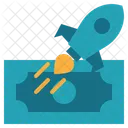 Money Rocket Fly Icon