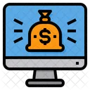 Money Bag Computer Financial Icon