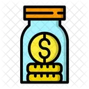 Money Jar Savings Coin Icon