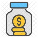 Money Jar Saving Money Cash Icon