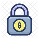 Money Lock Cash Safety Financial Security Icon