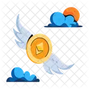 Money Loss Ethereum Currency Money Wings Icon