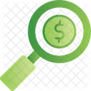 Money Magnifying Magnifying Glass Glass Icon
