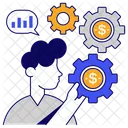 Money Management Money Development Dollar Management Icon