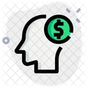 Money Mind Dollar Mind Head Icon