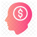 Money Mind Dollar Mind Head Icon