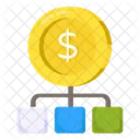 Money Network Financial Network Money Connection Icon