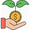 Money Plant Finance Illustration Icon