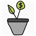 Business Growth Dollar Plant Investment Icon