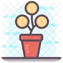 Money Plant Investment Financial Growth Icon