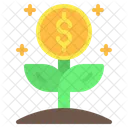 Growth Money Plant Icon