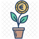 Money Plant Euro Plant Money Growth Icon
