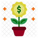 Money Plant Investment Money Growth Icon