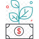Money Plant Currency Investment Icon